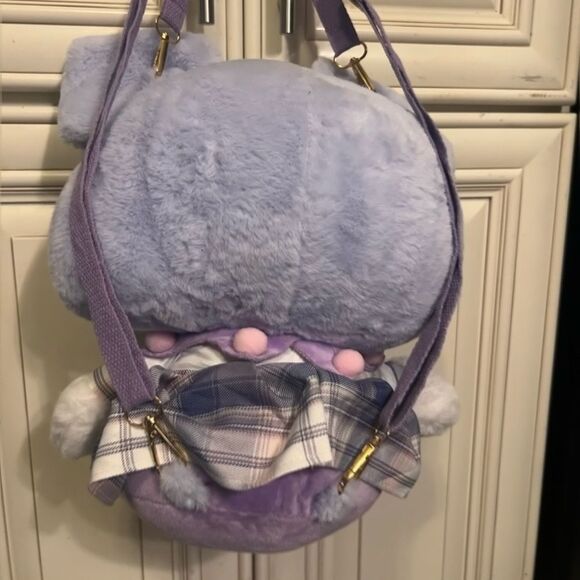 Kuromi Plush Backpack Shoulder Bag 12” Inch Plush Purse With Straps - Picture 8 of 13